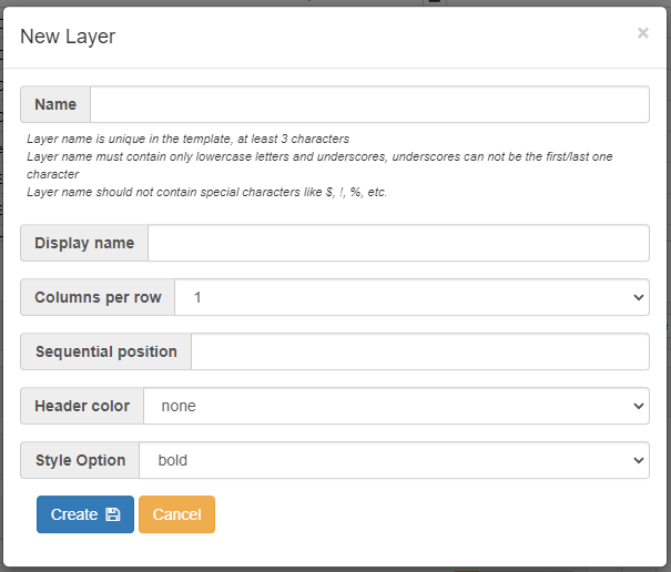 Layer properties