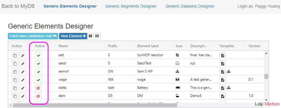 Designer - Generic Element