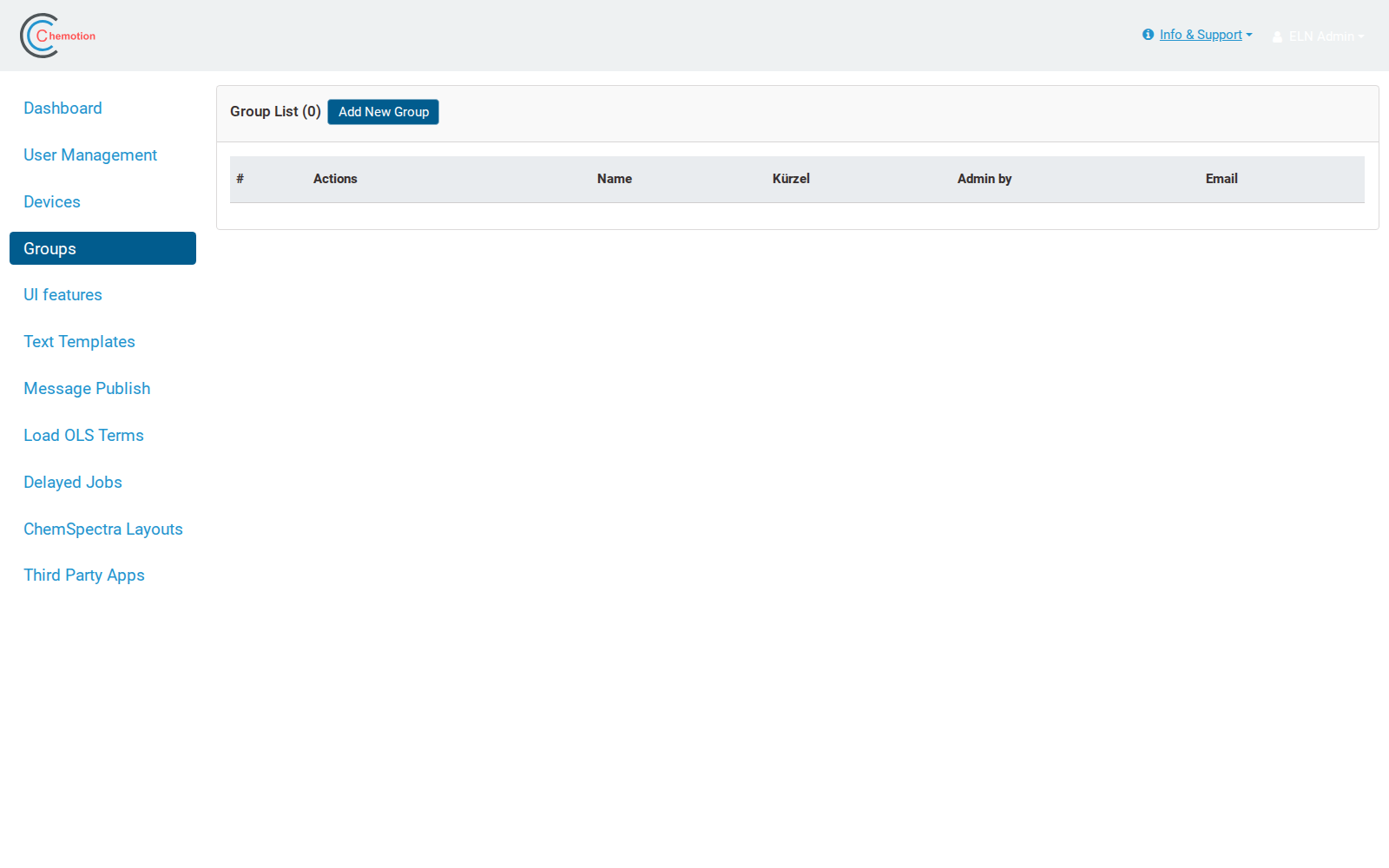 screenshot of Add Group user interface