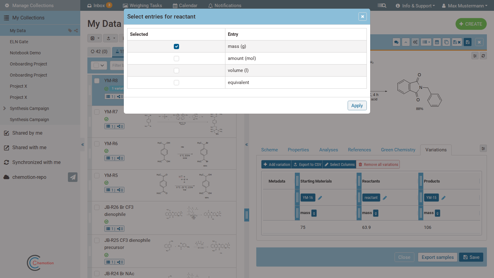 reaction_variations_entry_selection