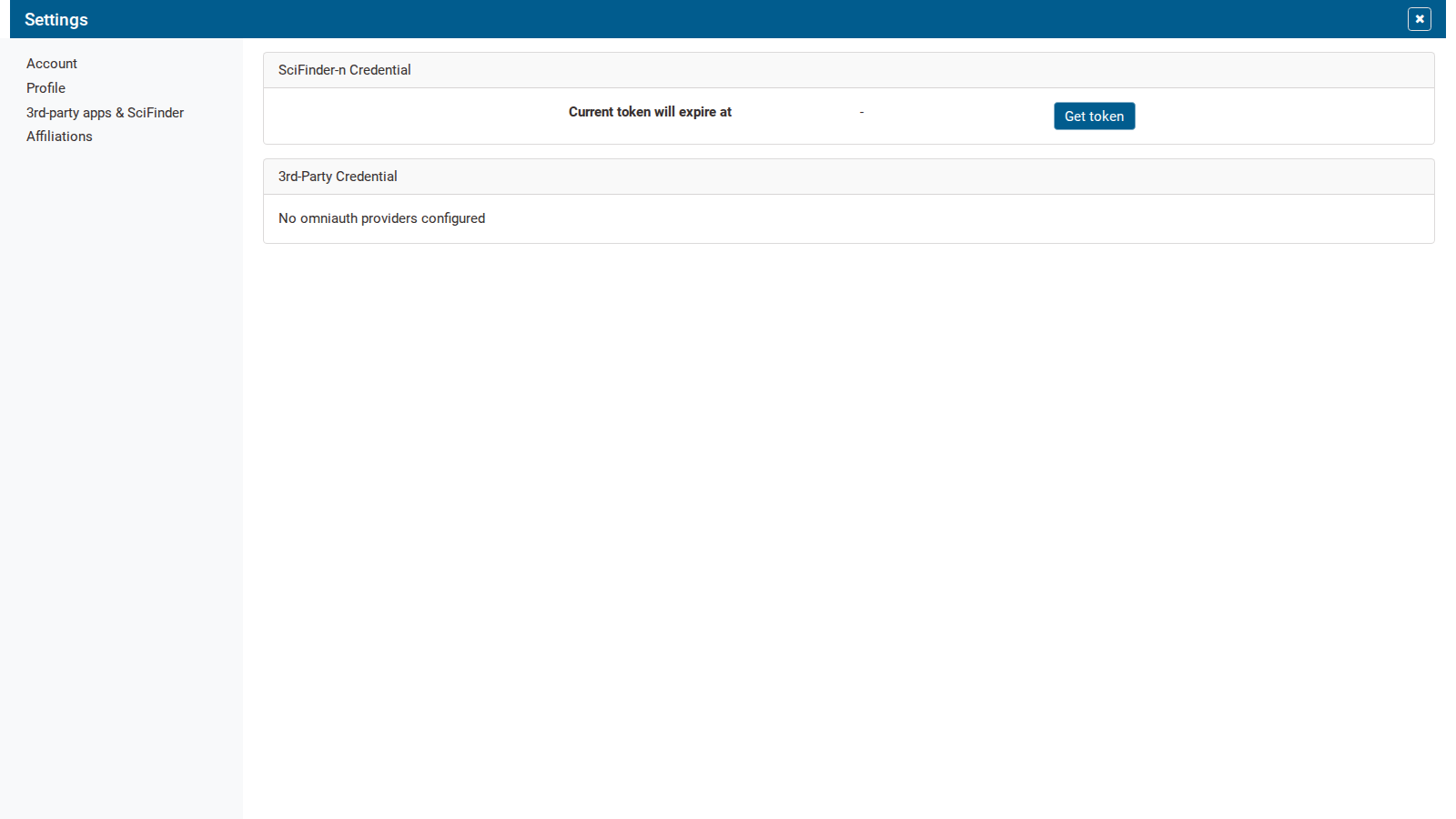SciFinderN No Credential