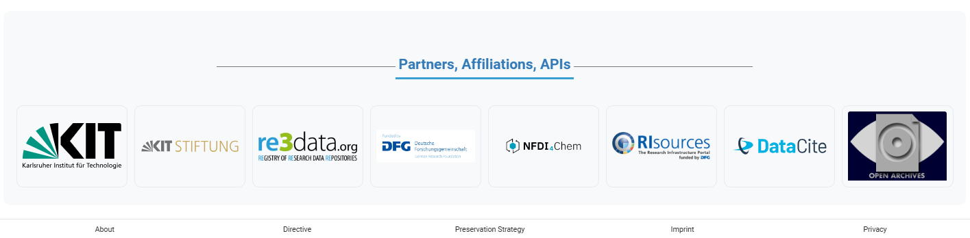 Chemotion Repository - Partners, Affiliations, APIs